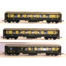 HORNBY RAKE of THREE PULLMAN PARLOUR and BRAKE COACHES ‘MINERVA’, 'AGATHA' & BRAKE ‘CAR No.92’