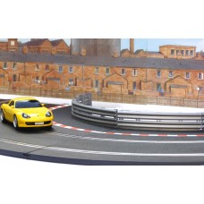 SCALEXTRIC Radius 2 Inner Borders and Barriers Black / Red / White 