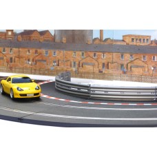 SCALEXTRIC Radius 2 Inner Borders and Barriers Black / Red / White 