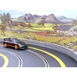 SCALEXTRIC Radius 2 Outer Borders & Barriers Black / Yellow x FOUR